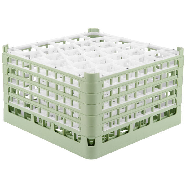 Vollrath 5284811 Full Size 30 Compartment Rack - Light Green - 2 Per Pack