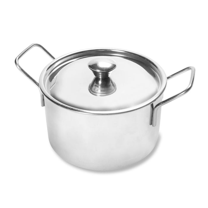 Vollrath 59771 7.5 Oz. Mini Stainless Steel Casserole Dish with Handles and Lid