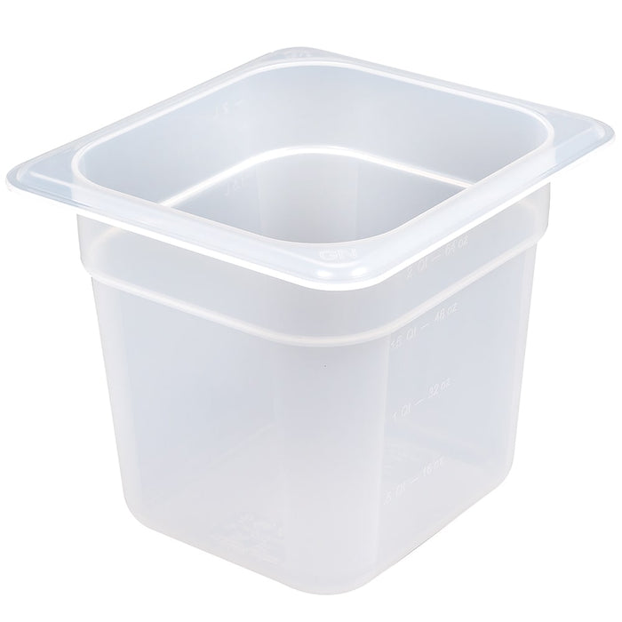 Cambro 66PP190 1/6 Size Translucent Polypropylene Food Pan -  6" Deep