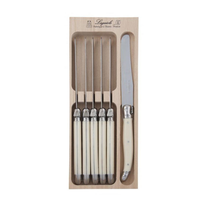 Laguiole By Andre Verdier Debutant 6-Piece Table Knife Set - Ivory