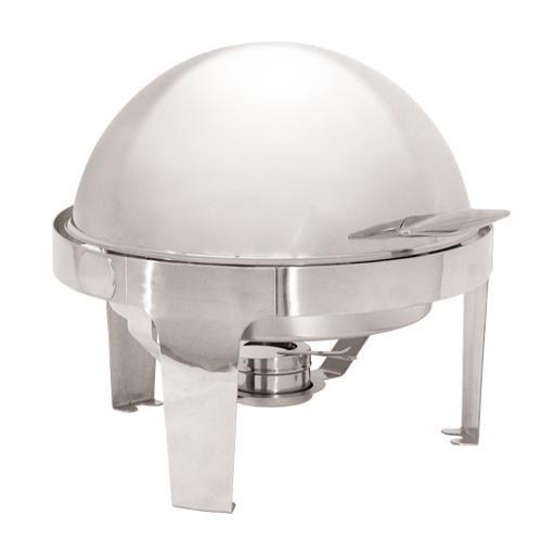 Nella 6 Qt. Stainless Steel Round Chafing with Roll Top Lid - 80527