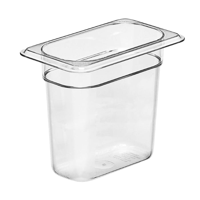 Cambro 96PCW135 Camwear 6" Deep, 1/9 Size Clear Polycarbonate Food Pan