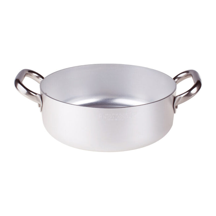 Pentole Agnelli ALMA10632 12.6" Professional Round Aluminum Low Casserole with Handles