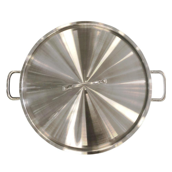 Winco SSLB-30 Stainless Steel 30 qt Brazier with Cover