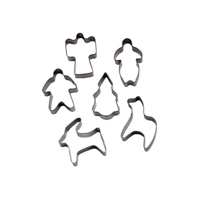 Winco CST-33 Stainless Steel Holiday Cookie Cutter Set