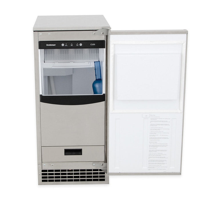 Scotsman CU50GA-1 15" Prodigy Air Cooled Undercounter Gravity Drain Gourmet Cube Ice Machine - 64 Lbs.