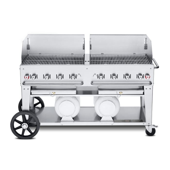 Crown Verity CV-CCB-60WGP 60" Club Series BBQ Grill with Wind Guard Package - Liquid Propane