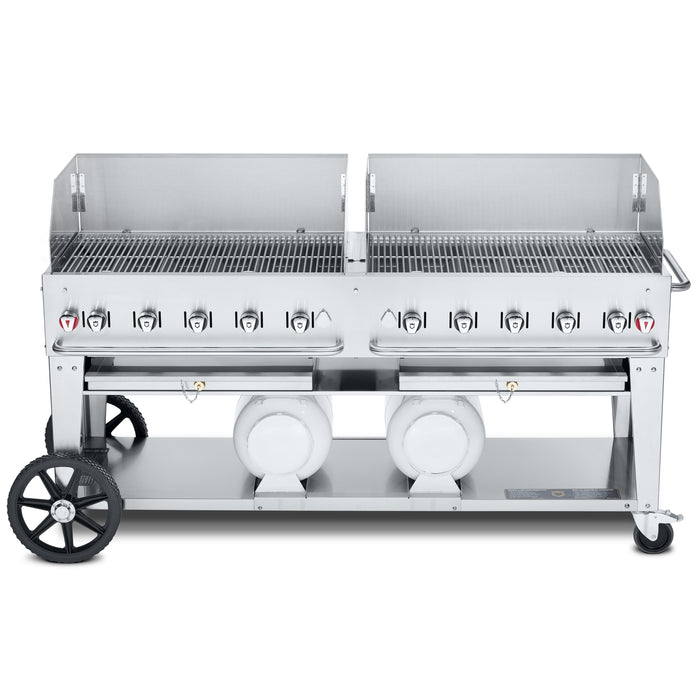 Crown Verity CV-CCB-72WGP 72" Club Series BBQ Grill with Wind Guard Package - Liquid Propane