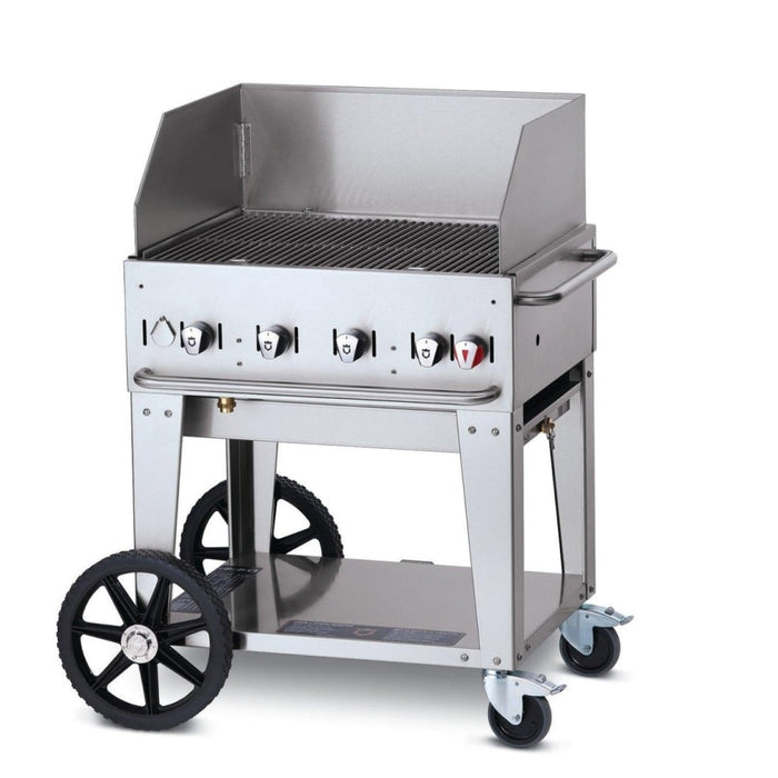 Crown Verity CV-MCB-30WGP 30" Mobile BBQ Grill with Wind Guard Package