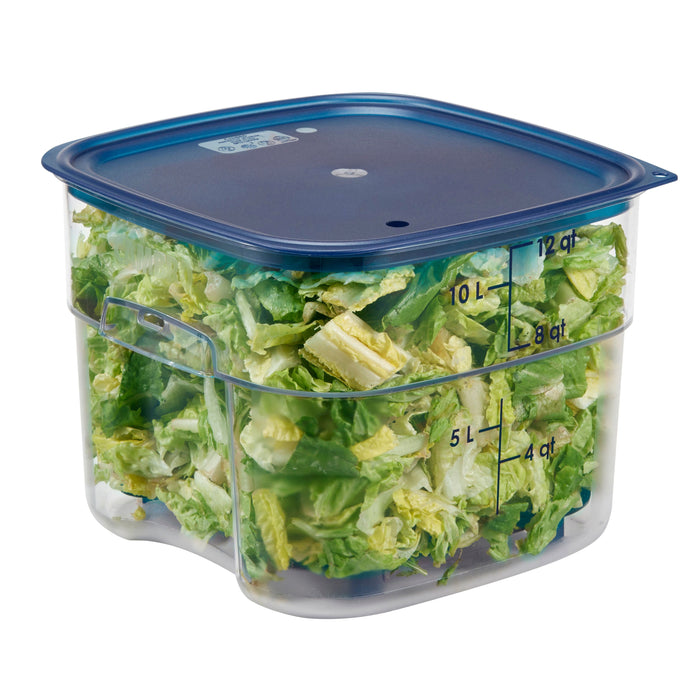 Cambro 12SFSFPDPP267 Camsquares FreshPro Translucent Drain Shelves for 12, 18, and 22 Qt. Containers - Blue