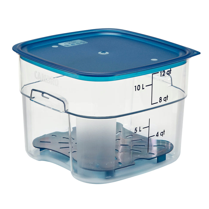 Cambro 12SFSFPDPP267 Camsquares FreshPro Translucent Drain Shelves for 12, 18, and 22 Qt. Containers - Blue