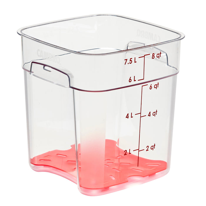 Cambro 6SFSFPDPP266 Camsquares FreshPro Translucent Drain Shelves for 6 and 8 Qt. Containers - Red