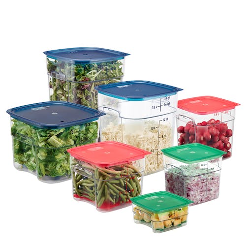 Cambro SFC2FPPP265 Camsquares FreshPro Translucent Easy Seal Covers for 2 and 4 Qt. Containers- Green