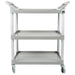 RUBBERMAID FG342488PLAT 33" x 18" x 37" PLATINUM THREE SHELF UTILITY CART