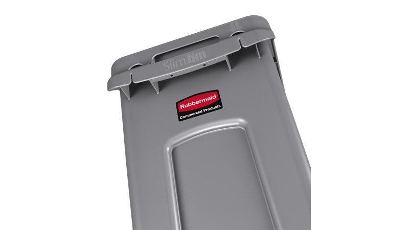 Rubbermaid FG354060GRAY 23 Gallon Slim Jim Trash Can - Grey