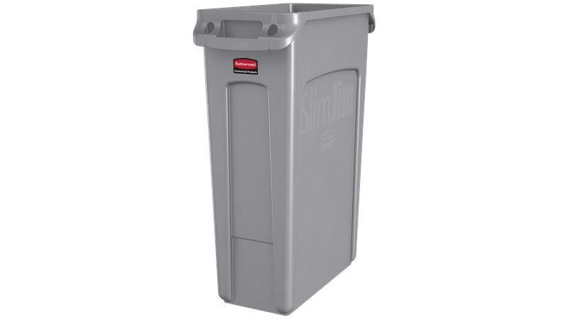 Rubbermaid FG354060GRAY 23 Gallon Slim Jim Trash Can - Grey