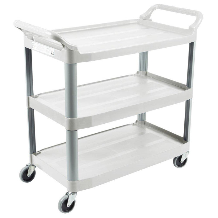 RUBBERMAID FG409100OWHT 40" x 20" x 37" XTRA OFF-WHITE THREE SHELF UTILITY CART