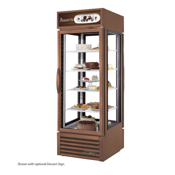 True G4SM-23PT-HC~TSL01 27.5" Swing Pass-Thru Four Sided Door Refrigerated Merchandiser