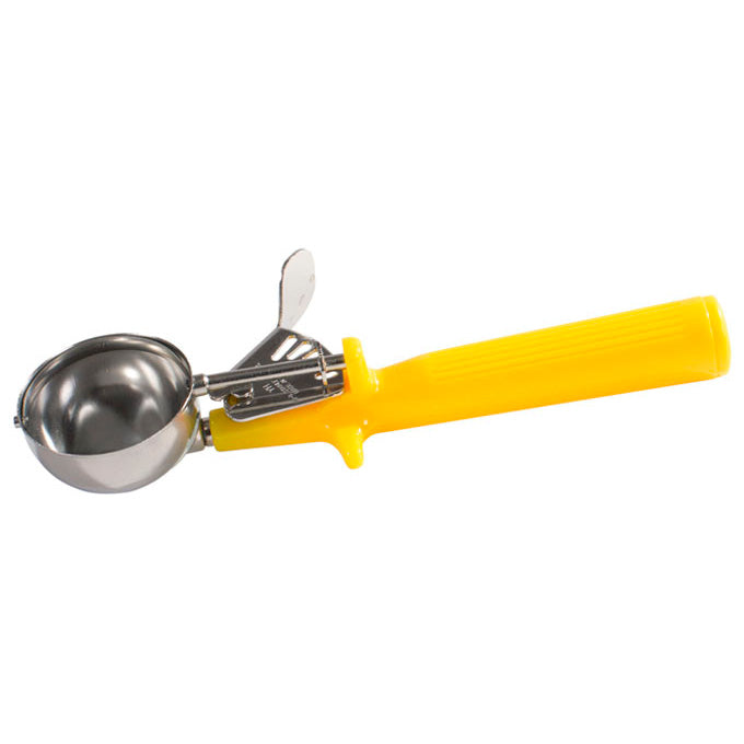 Winco ISS-8 #8 Round Squeeze Handle Disher Portion Scoop - 4 oz.