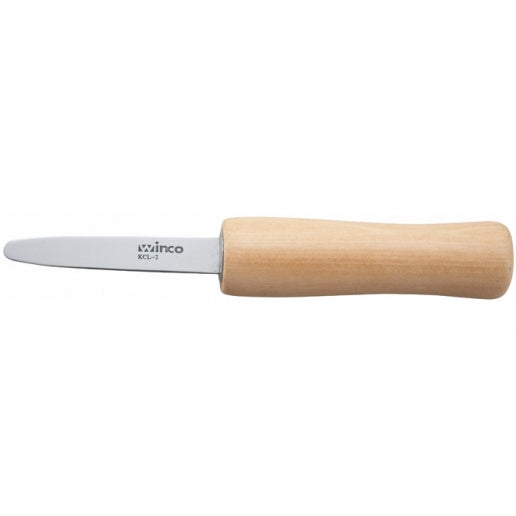 Winco 6.62" Oyster/Clam Knife With Wooden Handle  - KCL-2