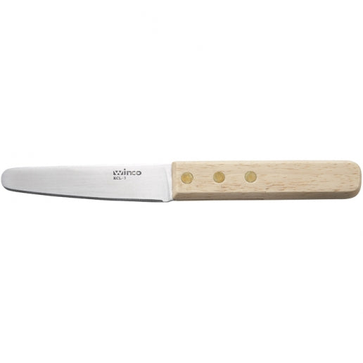 Winco 7.5" Oyster/Clam Knife With Wooden Handle  - KCL-3