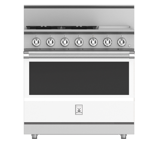 Hestan KRG364GD-LP 36" Liquid Propane 4-Burner Range with 12" Griddle - 142,000 BTU