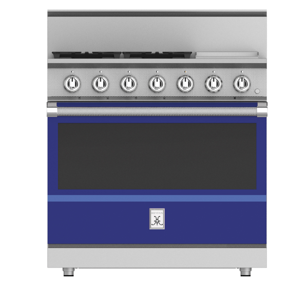 Hestan KRG364GD-LP 36" Liquid Propane 4-Burner Range with 12" Griddle - 142,000 BTU