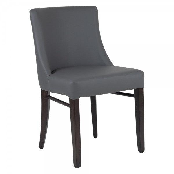 Nella Leon Grey Vinyl Restaurant Chair