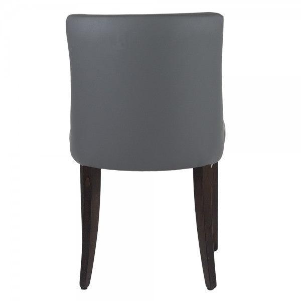 Nella Leon Grey Vinyl Restaurant Chair