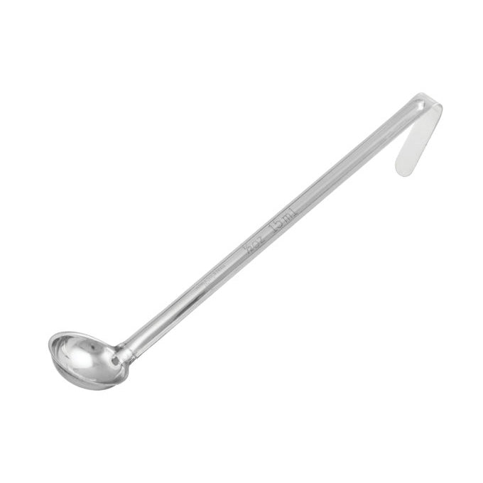 Winco LDI-0 1/2 oz. One-Piece Stainless Steel Round Bottom Serving Ladle