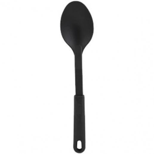 Winco NC-SS1 12" Black Nylon Solid Serving Spoon