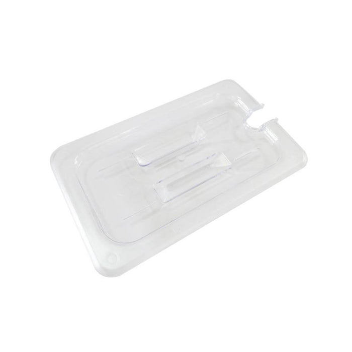 Nella Clear Polycarbonate Slotted 1/4 Size Food Pan Cover - 80021