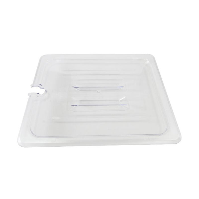 Nella Clear Polycarbonate Slotted 1/2 Size Food Pan Cover - 80026