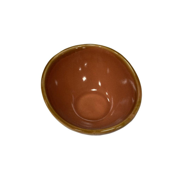 Nella PI10044GO 4.5" Stoneware Round Bowl - Orange