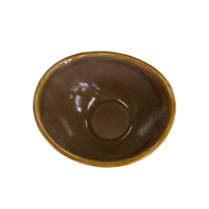 Nella PI10045M 5.5" Stoneware Round Serving Bowl - Mocha