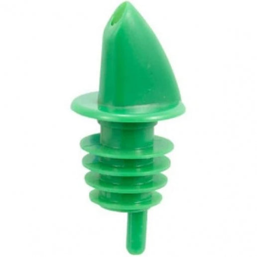 Winco PPR-2G Green Plastic Free-Flow Pourer - 12/Pack