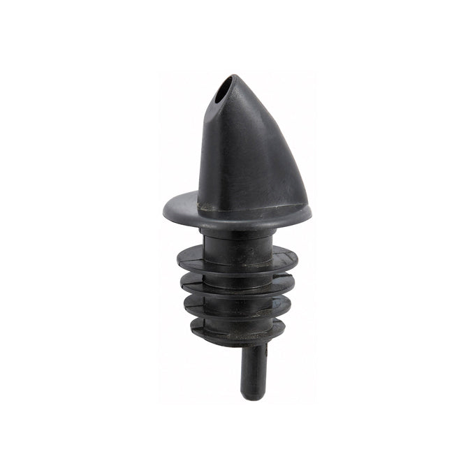 Winco PPR-2K Black Plastic Free-Flow Pourer - 12/Pack