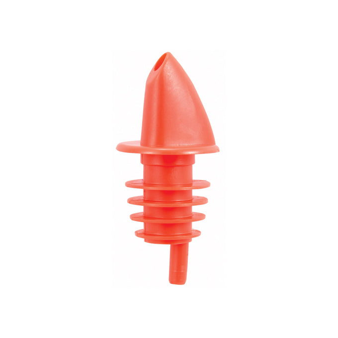 Winco PPR-2R Red Plastic Free-Flow Pourer - 12/Pack