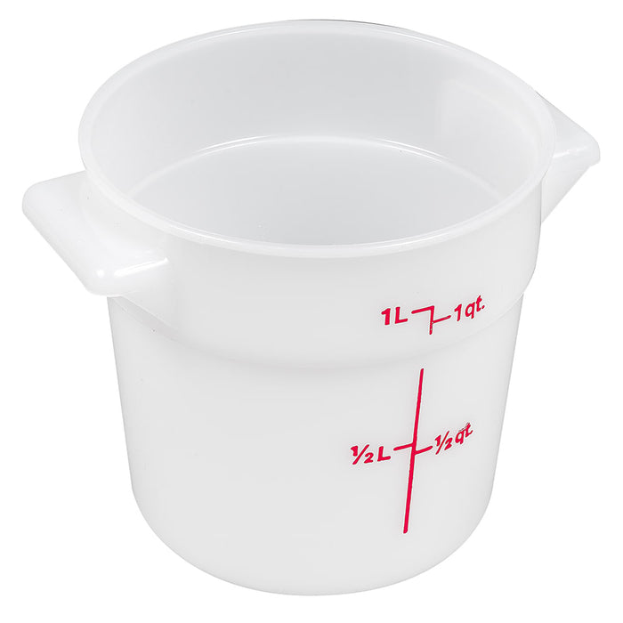 Cambro RFS1148 1 Qt. Poly Rounds White Food Storage Container