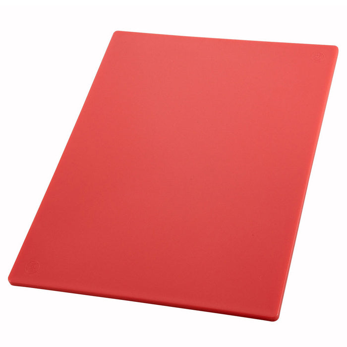 Winco CBRD-1520 15" x 20" x 0.5" Rectangular Cutting Board - Red