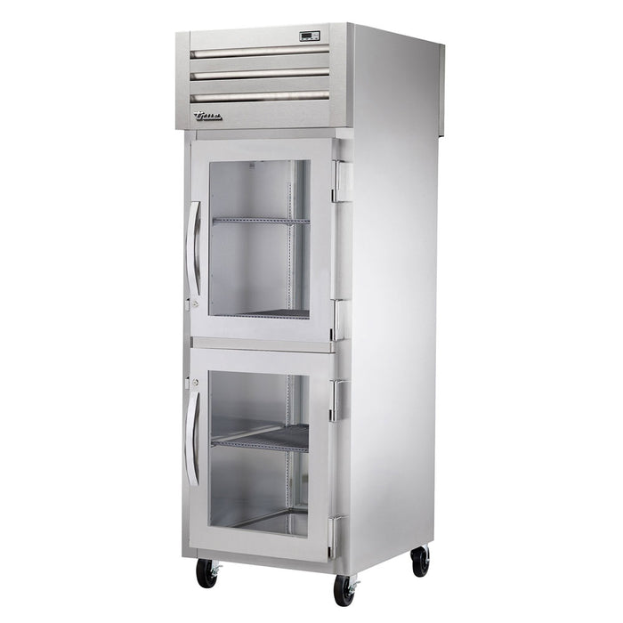 True STA1RPT-2HG-1S-HC 30" Spec Series Pass-Thru Half Glass Front / Solid Rear Swing 2-Door Reach-In Refrigerator