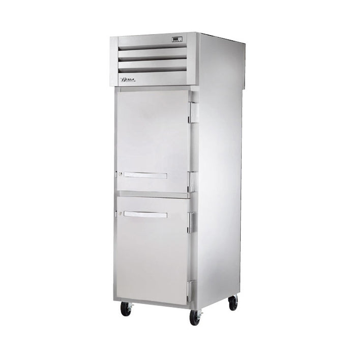 True STA1RPT-2HS-1G-HC Spec Series 30" Pass-Thru Half Solid Front / Glass Rear Swing 2-Door Reach-In Refrigerator