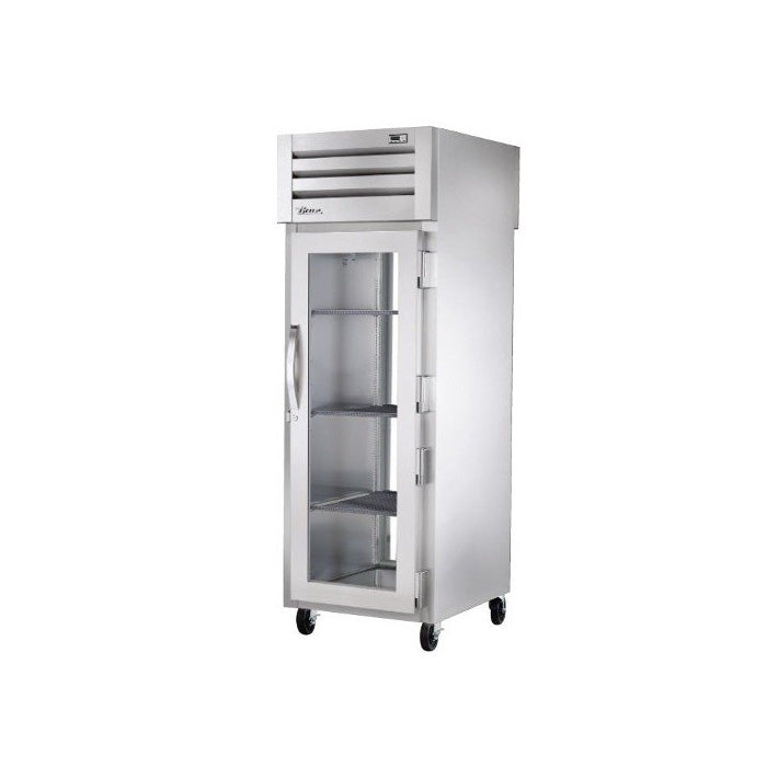 True STG1RPT-1G-1G-HC 27" Spec Series Pass Thru Glass Front / Glass Rear Swing Door Reach-In Refrigerator