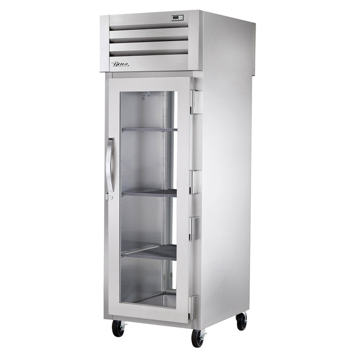 True STG1RPT-2HG-1G-HC 30" Pass-Thru Half Glass Front / Glass Rear Swing Door Reach-In Refrigerator