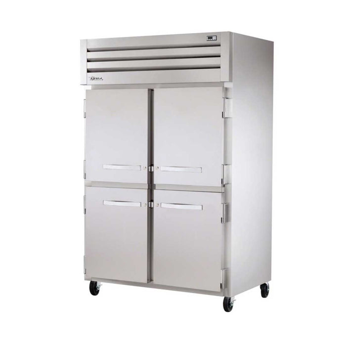 True STG2F-4HS-HC 52" Solid Half Swing 4-Door Reach-In Freezer with Interior Aluminum Sides