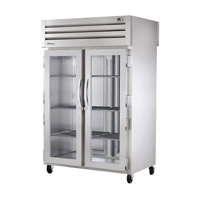 True STG2RPT-2G-2S-HC 52" Pass-Thru Solid Front / Solid Rear Swing 2-Door Reach-In Refrigerator