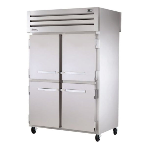 True STG2RPT-4HS-2S-HC 52" Pass-Thru Solid Half Front / Solid Rear Swing 4-Door Reach-In Refrigerator