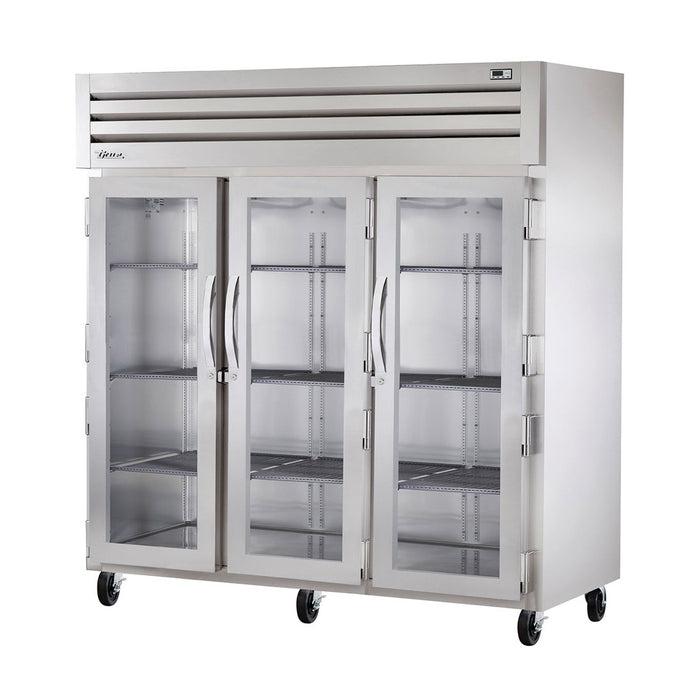 True STG3R-3G 77" Glass 3-Door Reach-In Refrigerator