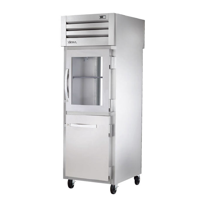 True STR1RPT-1HG/1HS-1G-HC 30" Half Front / Glass Rear Swing 2-Door Reach-In Refrigerator