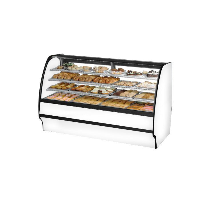 True TGM-DC-77-SC/SC-W-W 77" White Dry Merchandising Display Case